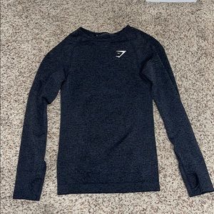 Gymshark Seamless Long Sleeve Black Marl size XS
